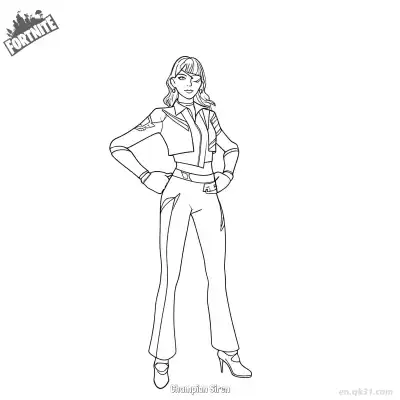 Free printable Champion Siren 02 Coloring Page - Free PDF Printable Fortnite Coloring Sheets coloring page